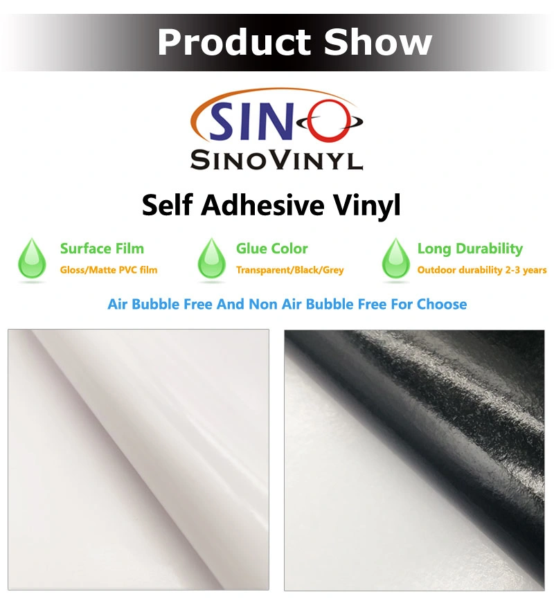 SINOVINYL Air Bubble Free Digital Removable Printing Self Adhesive Vinyl Sticker Film